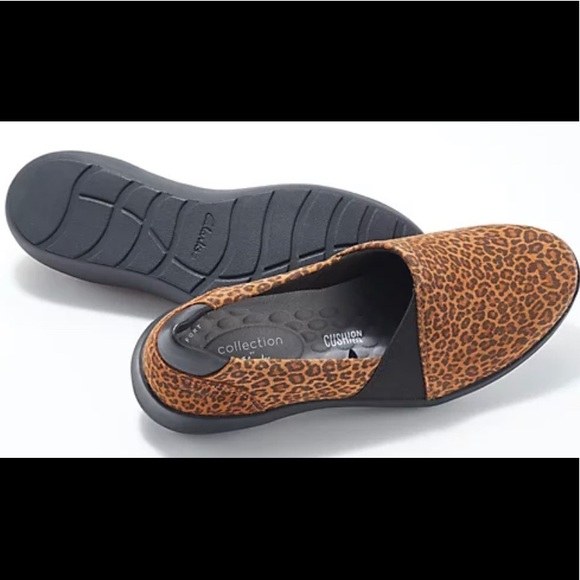Clarks Collection Suede Slip-ons Kaleigh Step Cheetah - Picture 2 of 2